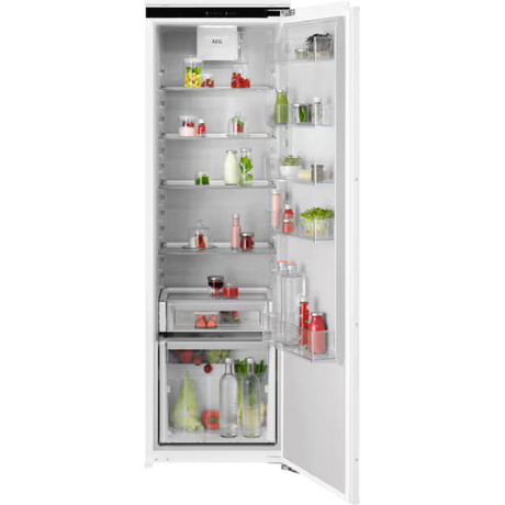 AEG NSK6D181EC 6000 Dynamic Air Integrated In Column Larder Fridge with Fixed Hinge Door - Lux Appliances 