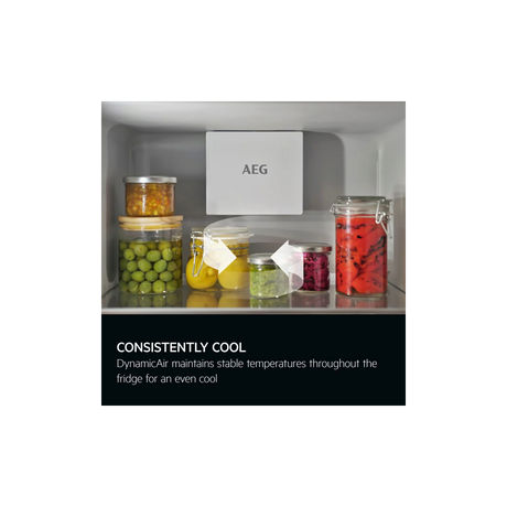 AEG NSK6D181EC 6000 Dynamic Air Integrated In Column Larder Fridge with Fixed Hinge Door - Lux Appliances 
