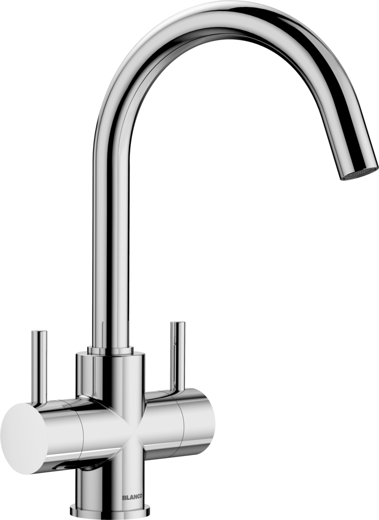 Blanco Camia eco 528149 Twin Lever Kitchen Tap - Chrome