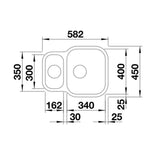 Blanco Essential 530-U 453665 Undermount Kitchen Sink - Stainless Steel