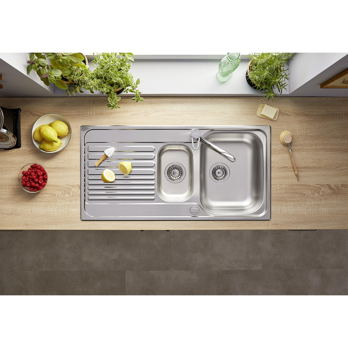 Blanco Tipo II 6 S 456455 Inset Kitchen Sink - Stainless Steel