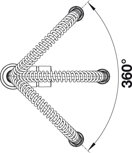 Blanco CATRIS -S 521476  Pull Out Kitchen Tap Flexible Spring Hose - Chrome