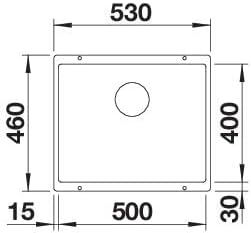 Blanco Rotan 500-U 523075 Undermount Sink Silgraint - Anthracite