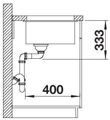 Blanco Rotan 500-U 523075 Undermount Sink Silgraint - Anthracite