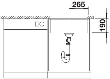 Blanco Rotan 500-U 523075 Undermount Sink Silgraint - Anthracite