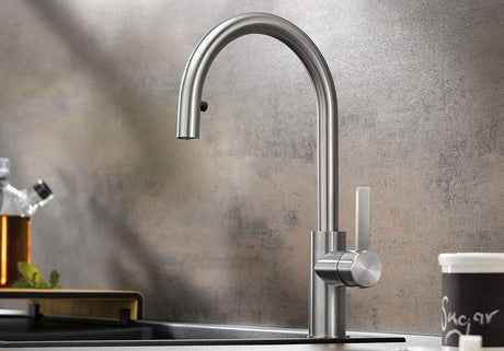 Blanco Candor S 523121 Single Lever Kitchen Mixer Tap with Pull out Spray Hose - Brushed Stainless Steel