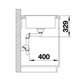 Blanco LEGRA XL 6 S 523326 1 Bowl Inset Kitchen Sink Silgranit - Anthracite