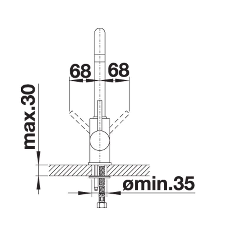 Blanco MILI 524709 Eco Flow Regulated Kitchen Mixer Tap - Chrome