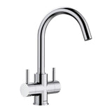 Blanco CAMIA Twin Lever High C-Shaped Spout Kitchen Mixer Tap - Chrome - 525334