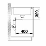 Blanco LEGRA 45 S 526083 1 Bowl Silgranit Inset Kitchen Sink - Black