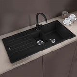 Blanco LEGRA 6 S 526086 2 Bowl Inset Kitchen Sink Silgranit - Black