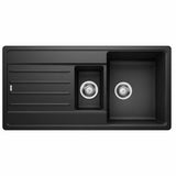 Blanco LEGRA 6 S 526086 2 Bowl Inset Kitchen Sink Silgranit - Black