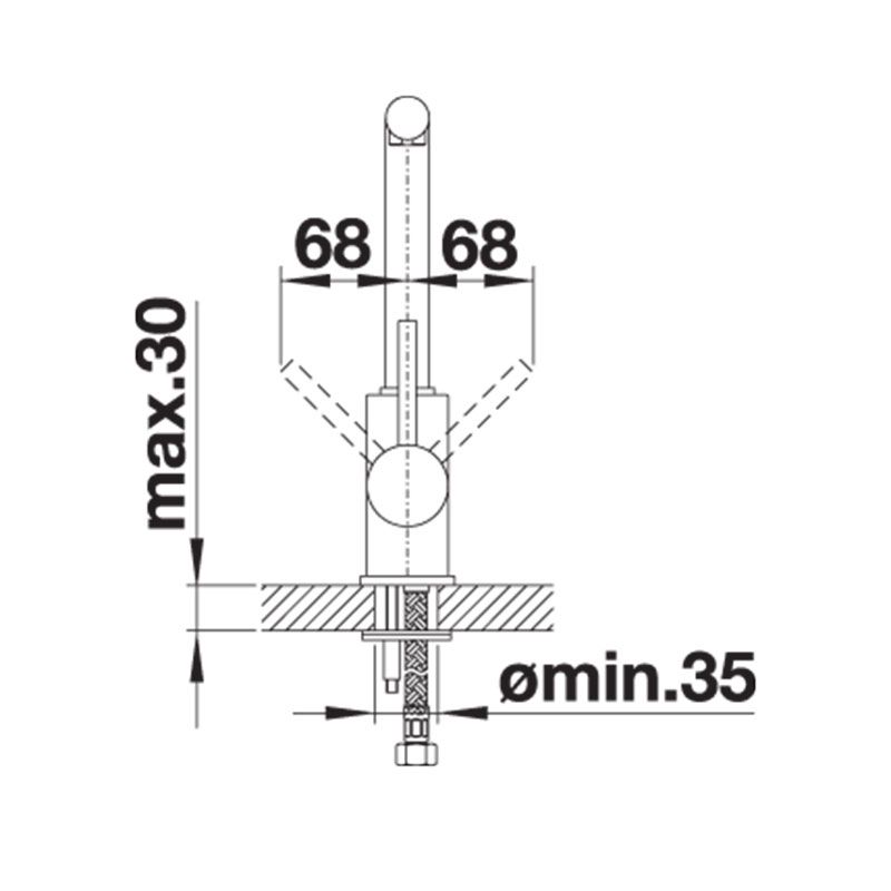 Blanco MILA 526657 Single Lever Kitchen Mixer Tap - Matte Black