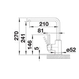 Blanco MILA 526657 Single Lever Kitchen Mixer Tap - Matte Black