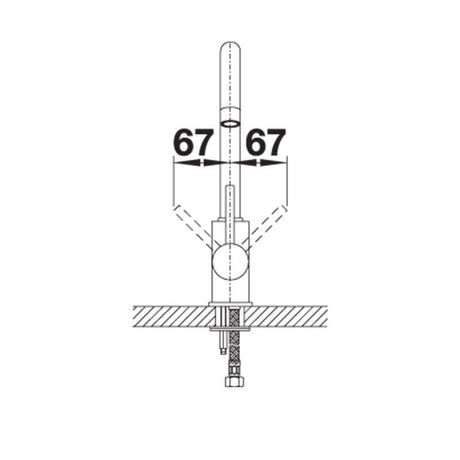 Blanco MIDA 526143 Eco Flow Regulated Kitchen Mixer Tap - Chrome