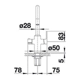 Blanco drink.hot TAMPERA 526560 3-in-1 PVD Boiling Water Tap - Stainless Steel