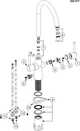 Blanco Max II 526677 Twin Lever Monobloc Mixer tap - Chrome