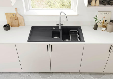 Blanco Max II 526678 Twin Lever Monobloc Mixer tap - PVD Steel