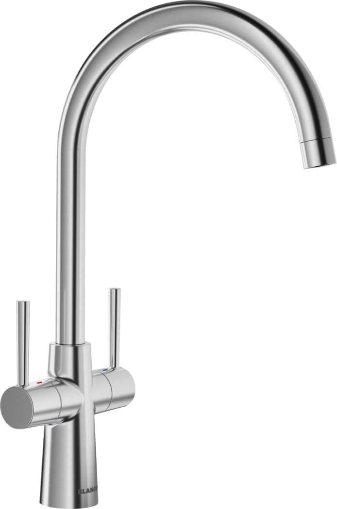 Blanco Max II 526678 Twin Lever Monobloc Mixer tap - PVD Steel
