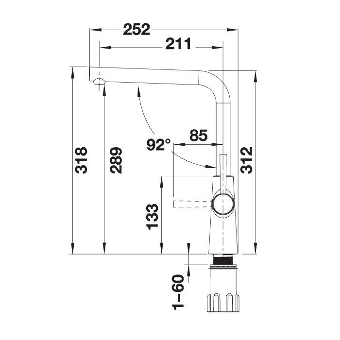Blanco Lax 526680 Twin Lever Mixer Kitchen Tap - PVD