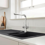 Blanco Lax 526679 Twin Lever Mixer Kitchen Tap - Chrome