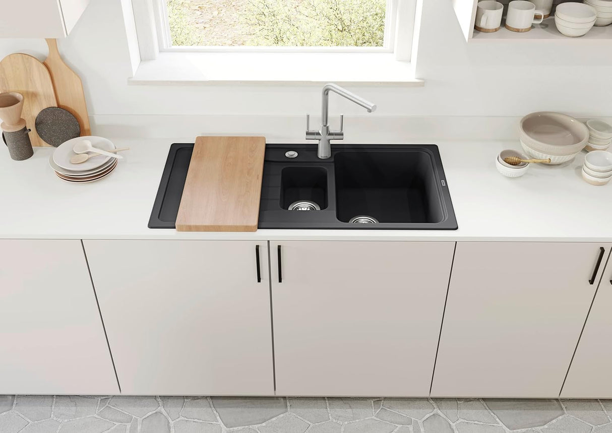 Blanco Lax 526679 Twin Lever Mixer Kitchen Tap - Chrome