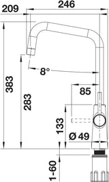 Blanco Jax 526681 Twin Lever Monoblock Mixer Tap - Chrome