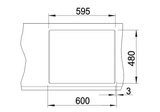 Blanco Metra 6 - 525922 - Silgranit 1.5 Bowl (No Drainer) Reversible Inset Sink - Black