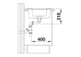 Blanco Metra 6 - 525922 - Silgranit 1.5 Bowl (No Drainer) Reversible Inset Sink - Black
