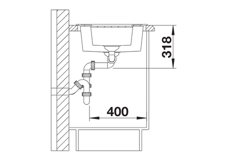 Blanco Metra 6 - 516157 - Silgranit 1.5 Bowl (No Drainer) Reversible Inset Sink - White