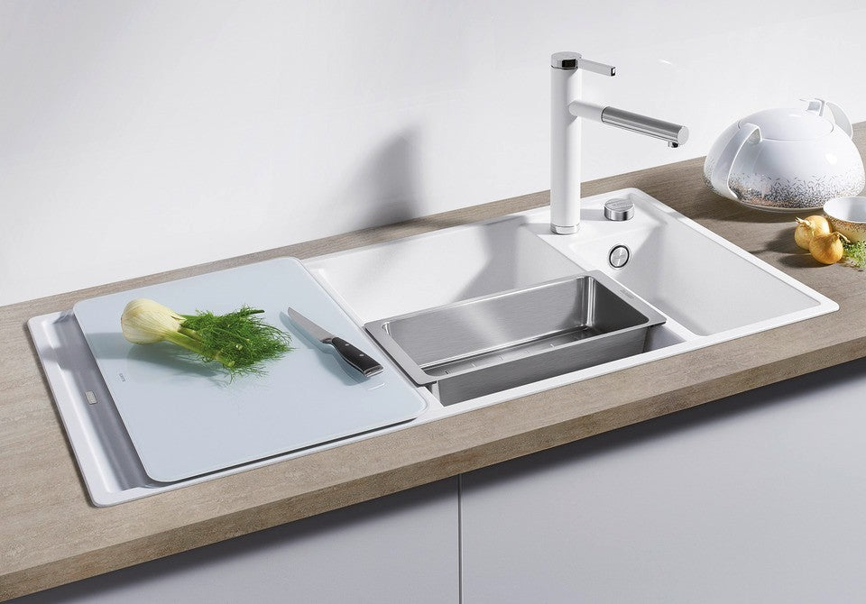 Blanco Axia III 6 S Left Hand - 524662 - Silgranit 1.5 Bowl Inset Sink - Coffee