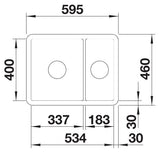 Blanco Villae Ceramic - 525165 - Crystal White Gloss 1.5 Bowl LH Sink
