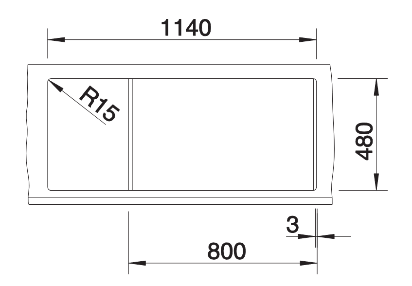 Blanco Metra 8 S - 513064 - Silgranit Reversible 1.5 Bowl Inset Sink - White