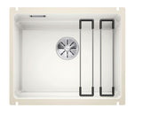 Blanco Etagon 500-U Ceramic - 525149 - Crystal White Gloss PuraPlus Undermount 1.0 Bowl Sink