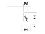 Blanco Supra 160-U - 450748 - Undermount Kitchen Sink - Stainless Steel