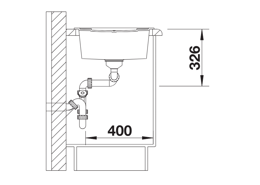 Blanco Metra 8 S - 513064 - Silgranit Reversible 1.5 Bowl Inset Sink - White