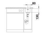 Blanco Supra 160-U - 450748 - Undermount Kitchen Sink - Stainless Steel