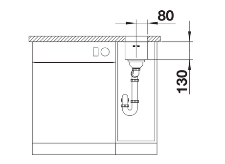Blanco Supra 160-U - 450748 - Undermount Kitchen Sink - Stainless Steel