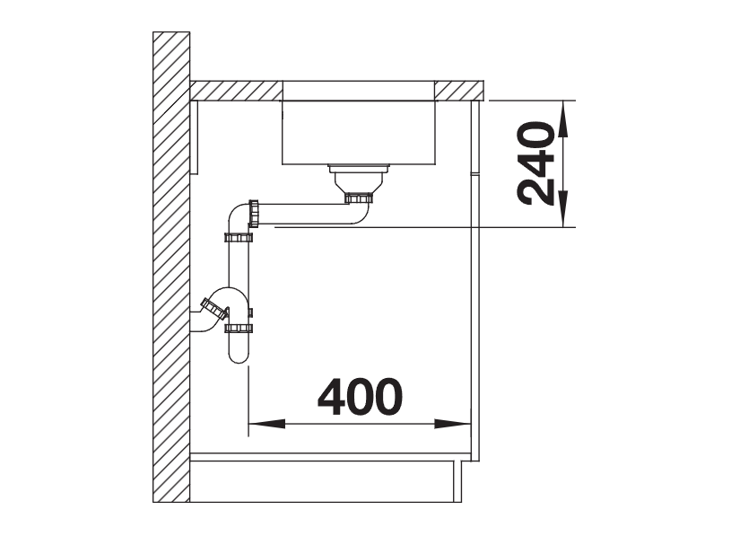 Blanco Supra 160-U - 450748 - Undermount Kitchen Sink - Stainless Steel
