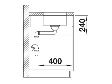 Blanco Supra 160-U - 450748 - Undermount Kitchen Sink - Stainless Steel