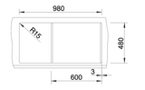 Blanco Metra XL 6 S - 515280 - Silgranit Reversible 1.0 Bowl Inset Sink - White