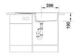 Blanco Metra XL 6 S - 515280 - Silgranit Reversible 1.0 Bowl Inset Sink - White