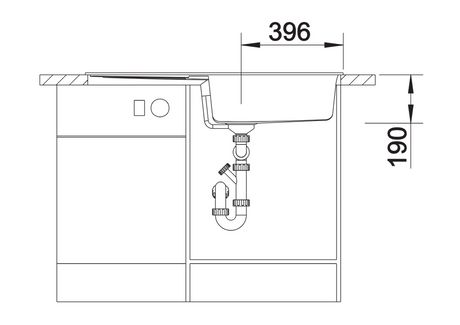 Blanco Metra XL 6 S - 515286 - Silgranit Reversible 1.0 Bowl Inset Sink - Anthracite