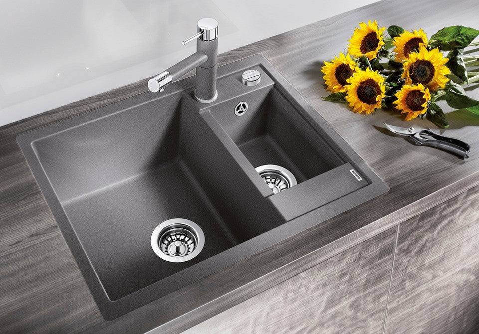 Blanco Metra 6 - 525922 - Silgranit 1.5 Bowl (No Drainer) Reversible Inset Sink - Black
