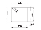 Blanco Naya 6 with Tap Ledge - 519638 - Silgranit 1.0 Bowl Inset Sink - Anthracite