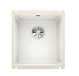 Blanco Subline 375-U Ceramic - 523726 - Crystal White Gloss PuraPlus Undermount 1.0 Bowl Sink