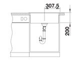 Blanco Naya 6 with Tap Ledge - 519638 - Silgranit 1.0 Bowl Inset Sink - Anthracite