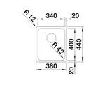 Blanco Solis 340-U - 526115 - Undermount Kitchen Sink - Stainless Steel