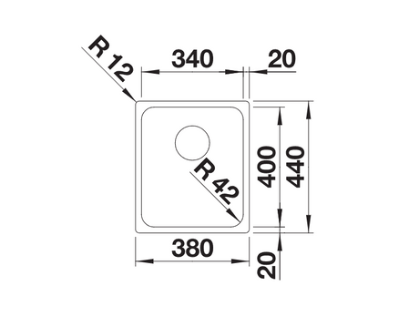 Blanco Solis 340-U - 526115 - Undermount Kitchen Sink - Stainless Steel