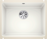 Blanco Subline 500-U Ceramic - 523733 - Crystal White Gloss PuraPlus Undermount 1.0 Bowl Sink